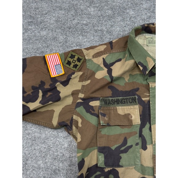 Vintage US Army Woodland Camo BDU Combat Jacket Medium Short 90s - Picture 3 of 13